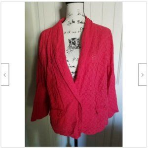Torrid Red / Pinkish Blazer Cardigan Plus Size 2